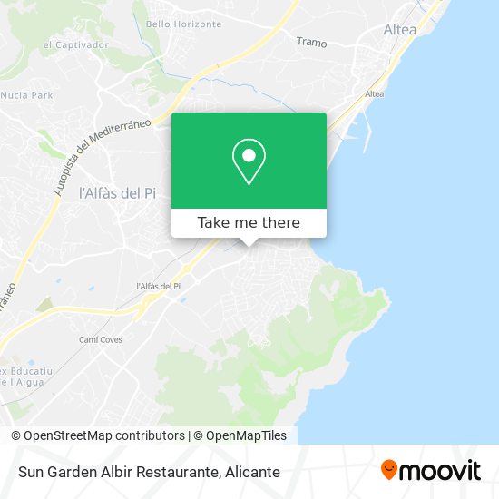 Sun Garden Albir Restaurante map