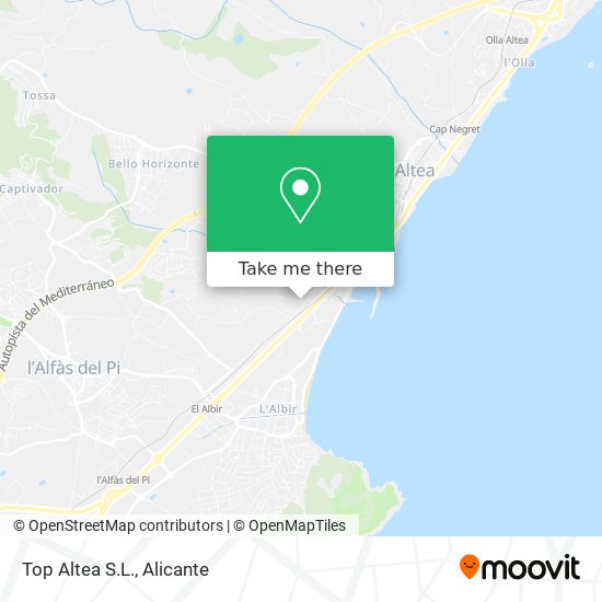 Top Altea S.L. map