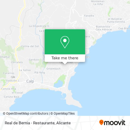 Real de Bernia - Restaurante map
