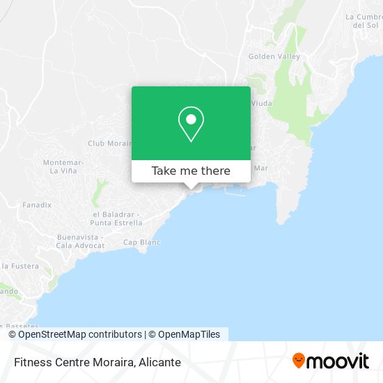 Fitness Centre Moraira map