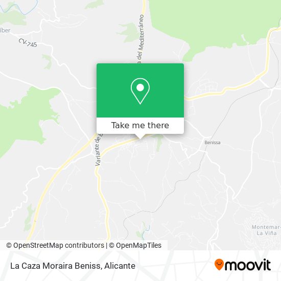 La Caza Moraira Beniss map