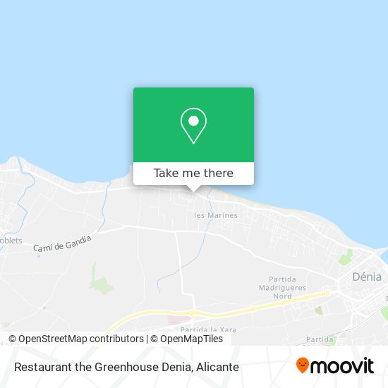 Restaurant the Greenhouse Denia map