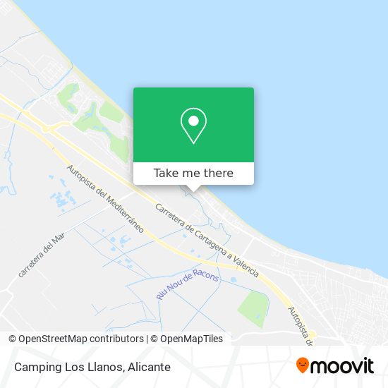 Camping Los Llanos map