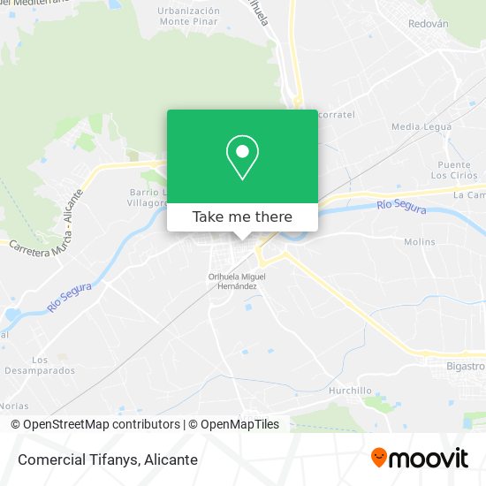 Comercial Tifanys map