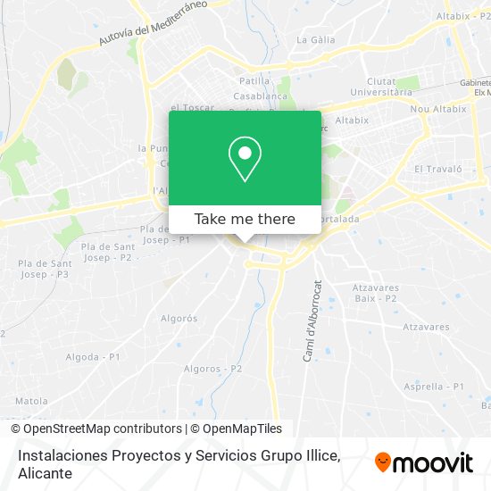 Instalaciones Proyectos y Servicios Grupo Illice map