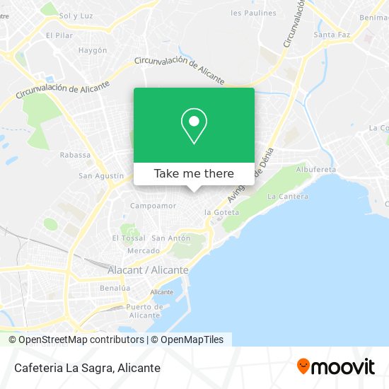 mapa Cafeteria La Sagra