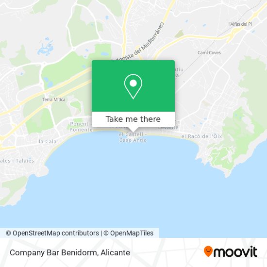 Company Bar Benidorm map