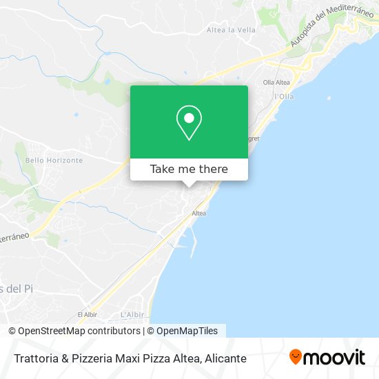 Trattoria & Pizzeria Maxi Pizza Altea map