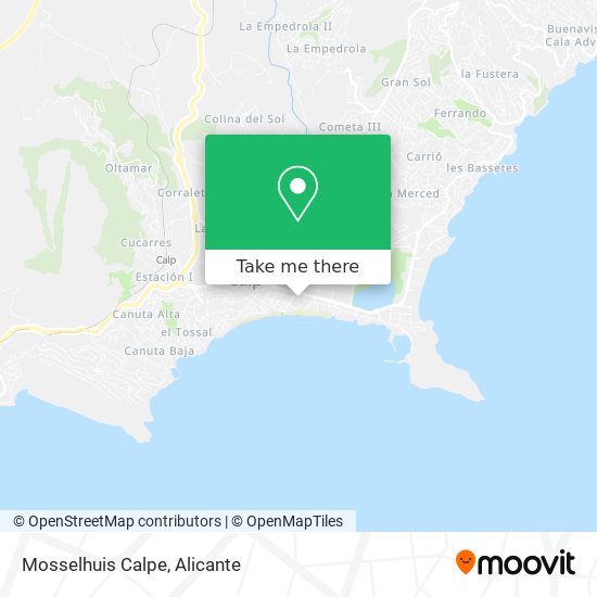 Mosselhuis Calpe map