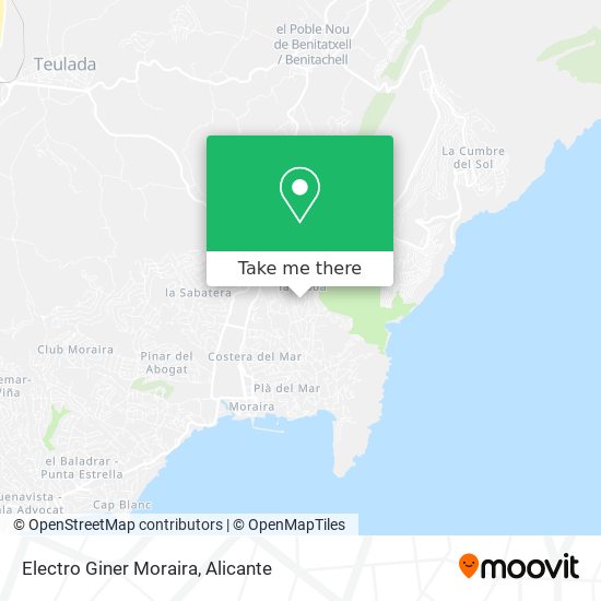 Electro Giner Moraira map