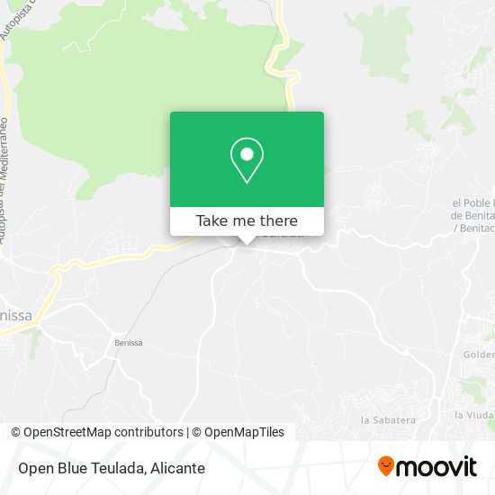 Open Blue Teulada map