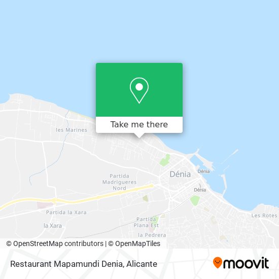 Restaurant Mapamundi Denia map