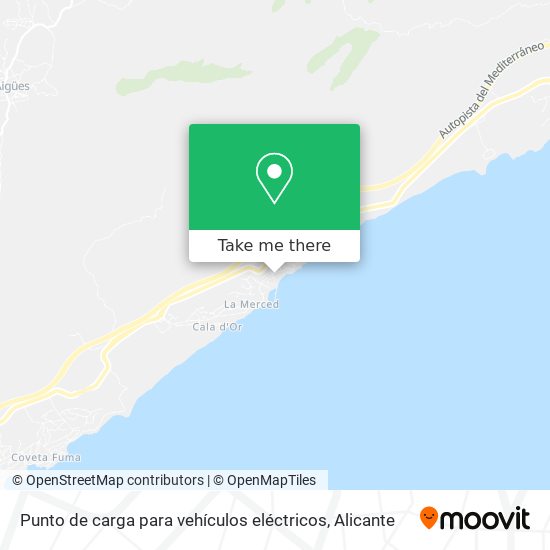 mapa Punto de carga para vehículos eléctricos