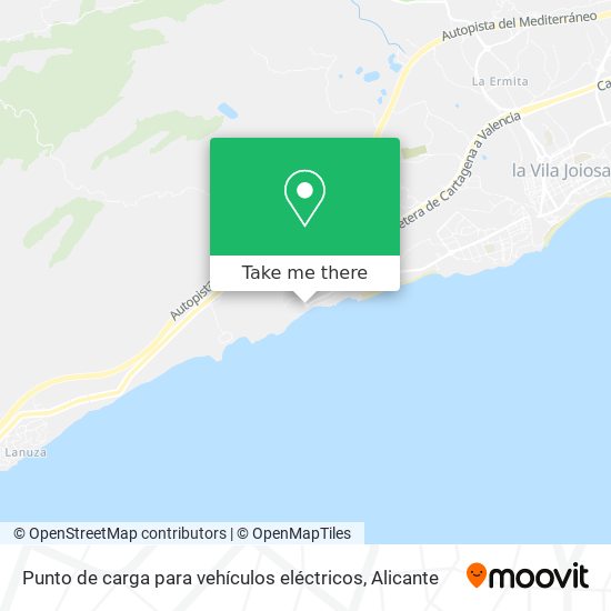 mapa Punto de carga para vehículos eléctricos