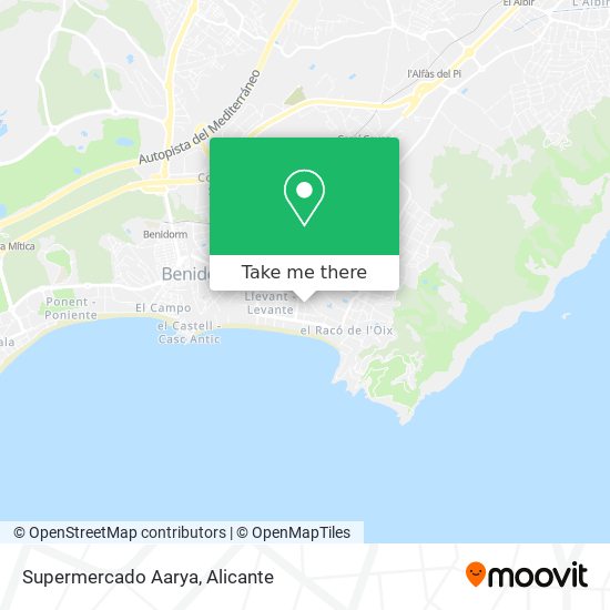 Supermercado Aarya map