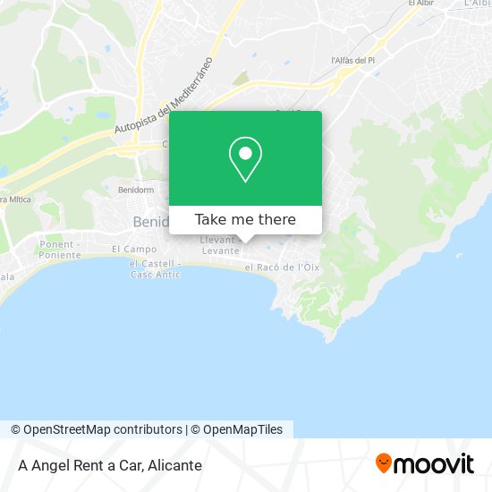 A Angel Rent a Car map