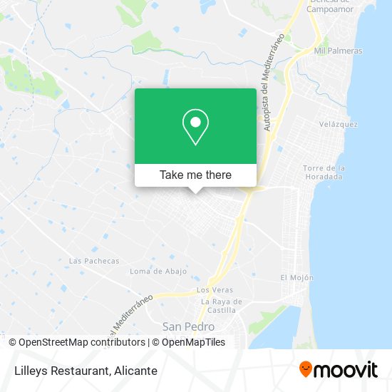 Lilleys Restaurant map