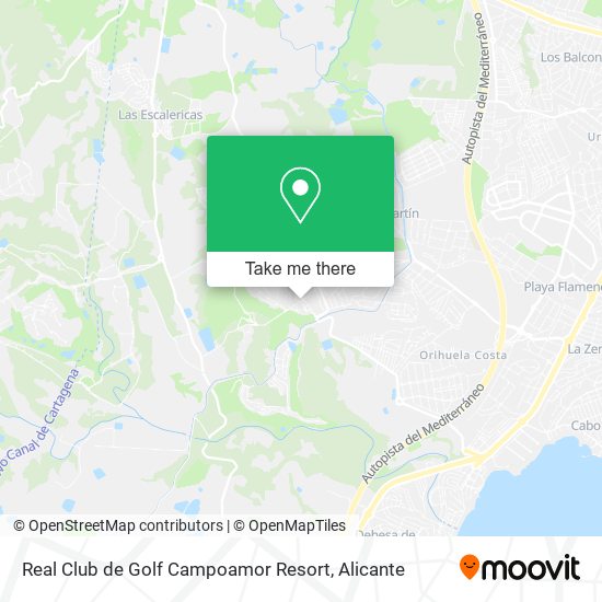 Real Club de Golf Campoamor Resort map