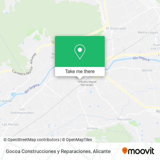 mapa Gocoa Construcciones y Reparaciones