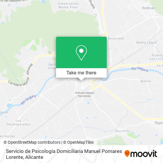 Servicio de Psicología Domiciliaria Manuel Pomares Lorente map