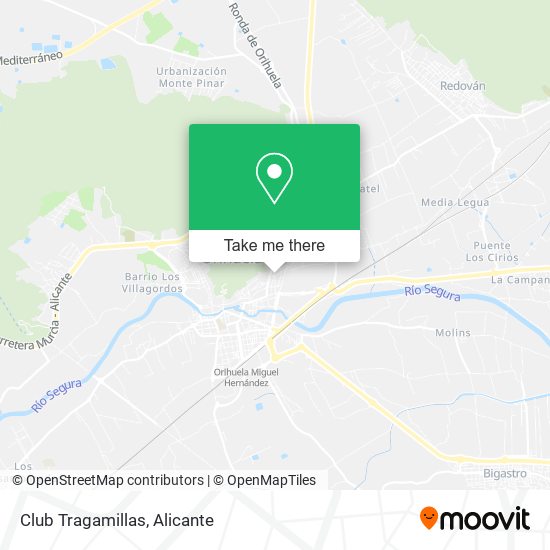 Club Tragamillas map