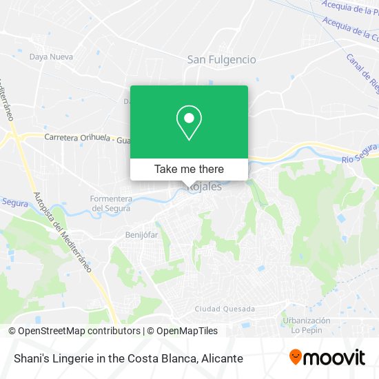 Shani's Lingerie in the Costa Blanca map