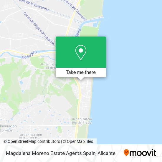 mapa Magdalena Moreno Estate Agents Spain