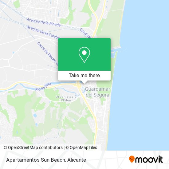 Apartamentos Sun Beach map