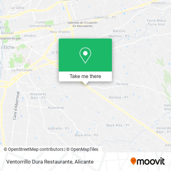 mapa Ventorrillo Dura Restaurante