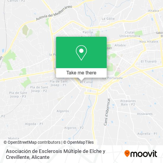 Asociación de Esclerosis Múltiple de Elche y Crevillente map