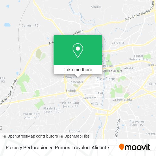 mapa Rozas y Perforaciones Primos Travalón