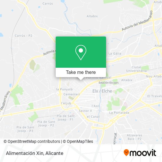 Alimentación Xin map