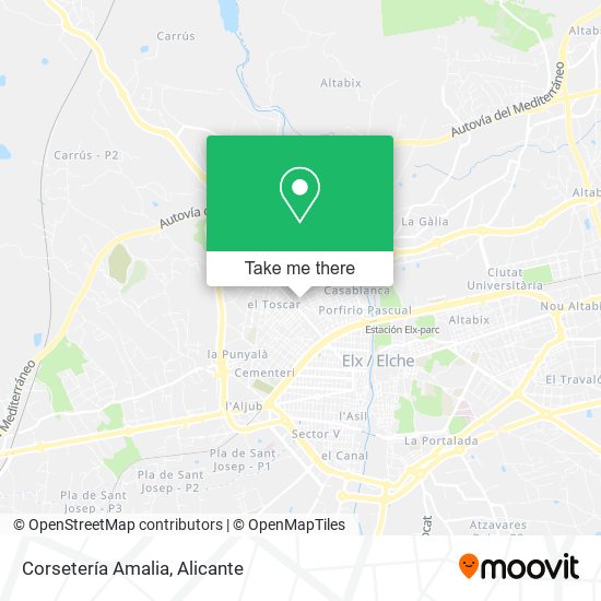 Corsetería Amalia map
