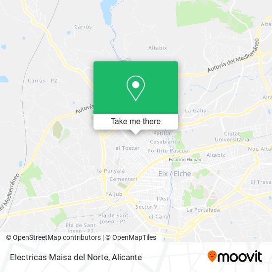 Electricas Maisa del Norte map