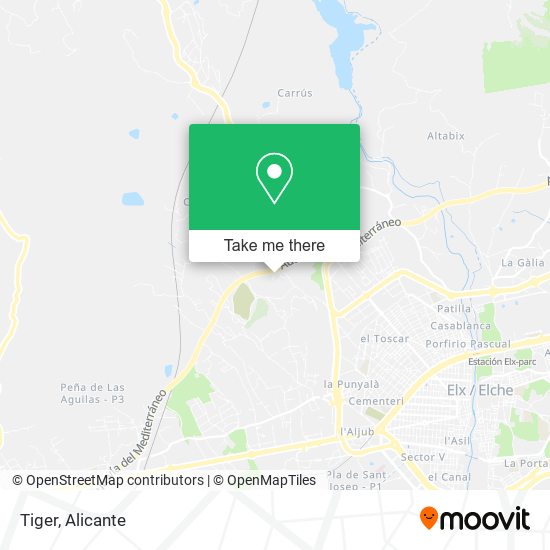 mapa Tiger