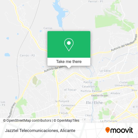mapa Jazztel Telecomunicaciones