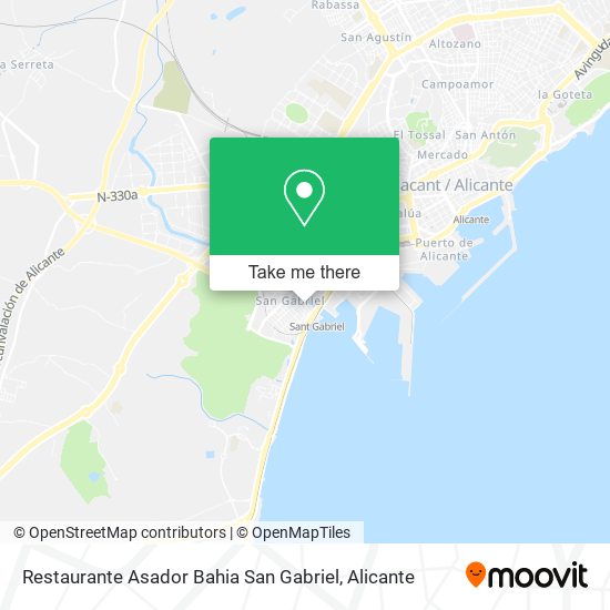 mapa Restaurante Asador Bahia San Gabriel