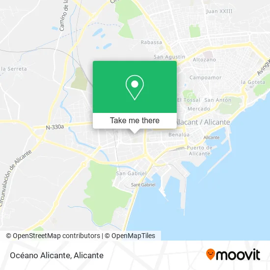 Océano Alicante map