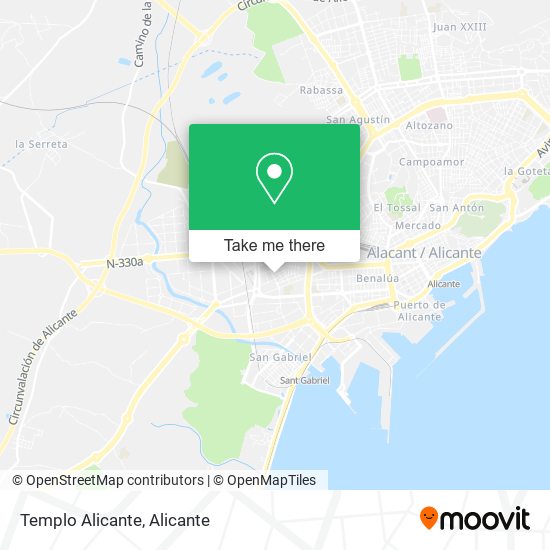 mapa Templo Alicante