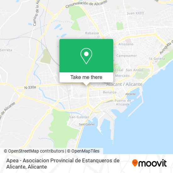 Apea - Asociacion Provincial de Estanqueros de Alicante map