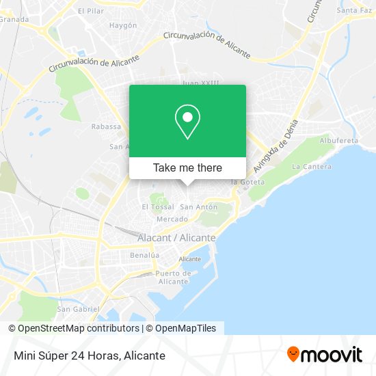Mini Súper 24 Horas map