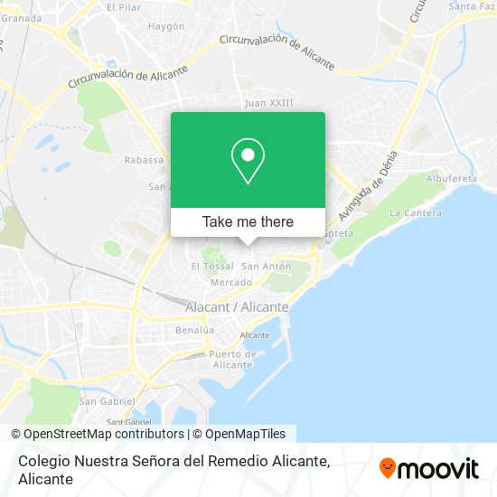 Colegio Nuestra Señora del Remedio Alicante map