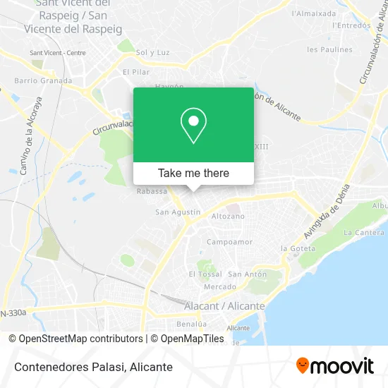 Contenedores Palasi map