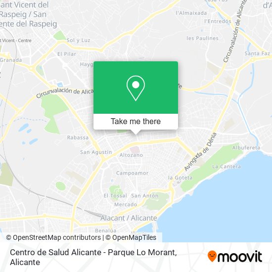 mapa Centro de Salud Alicante - Parque Lo Morant