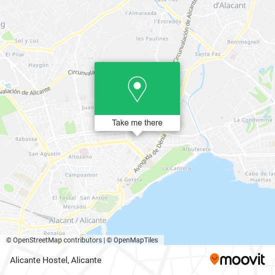 Alicante Hostel map