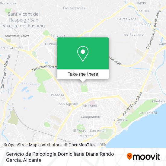 Servicio de Psicología Domiciliaria Diana Rendo García map