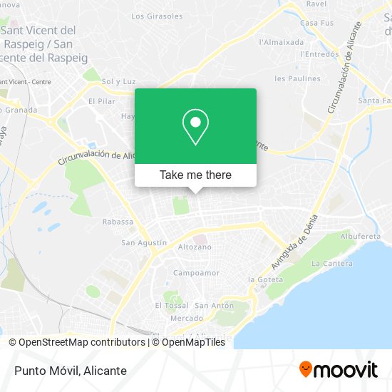 Punto Móvil map