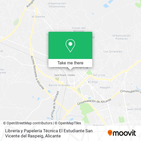 Librería y Papelería Técnica El Estudiante San Vicente del Raspeig map