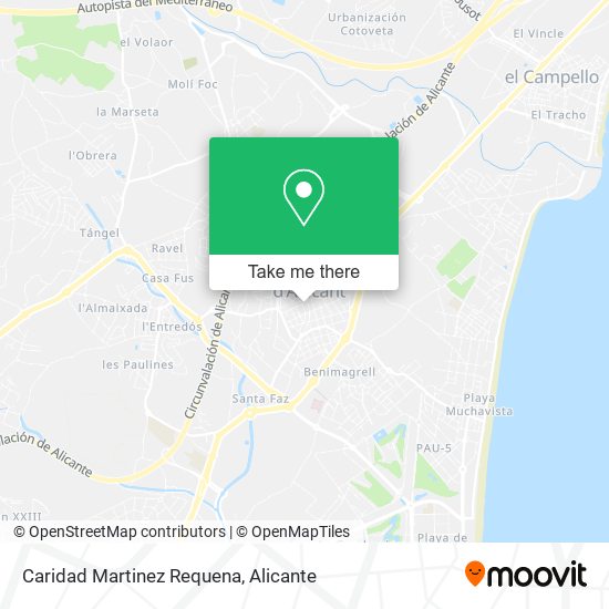 Caridad Martinez Requena map