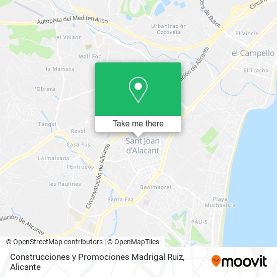 mapa Construcciones y Promociones Madrigal Ruiz